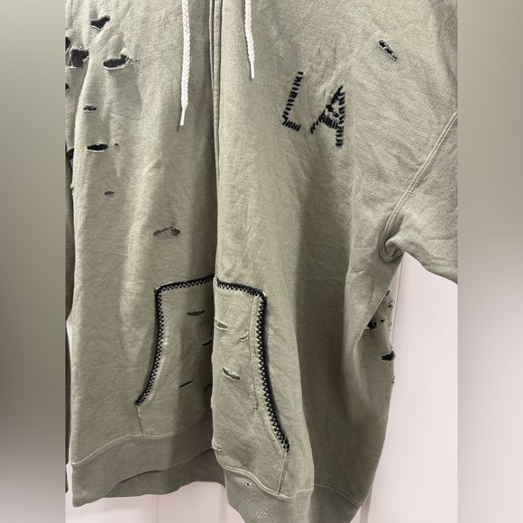 Free People X Tricia Fix Repurposed Vintage Stitch Hoodie Size M - Picture 2 of 6